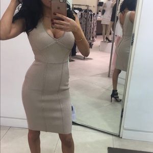 BCBG gold sparkly dress